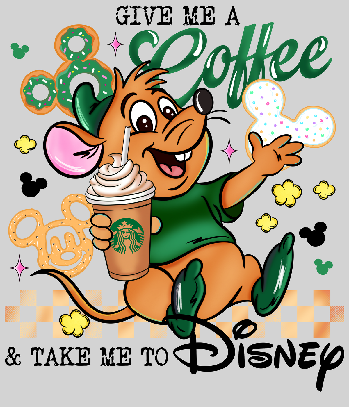 Take Me to Disney - Starbucks — light grey display background