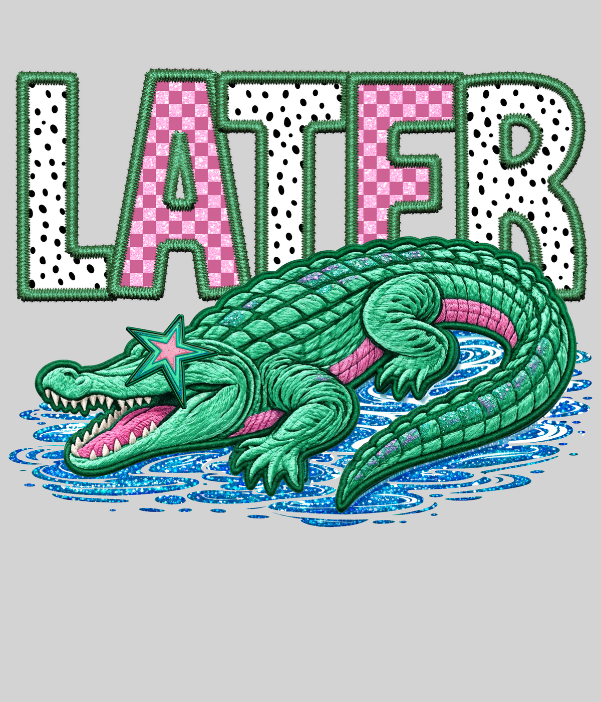 Later Gator — light grey display background
