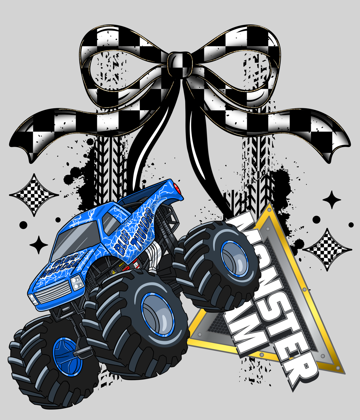MJ Coquette Blue Thunder — light grey display background