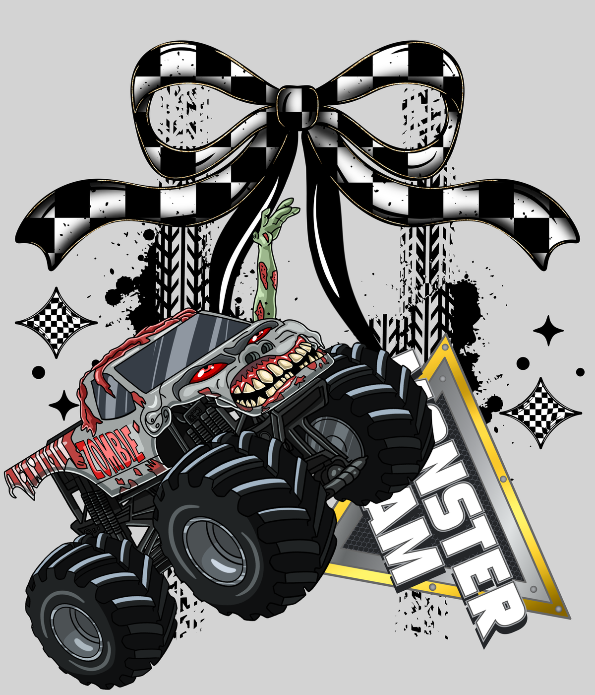 MJ Coquette Zombie — light grey display background