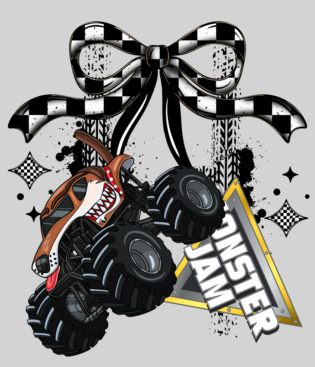 MJ Coquette Monster Mutt — light grey display background