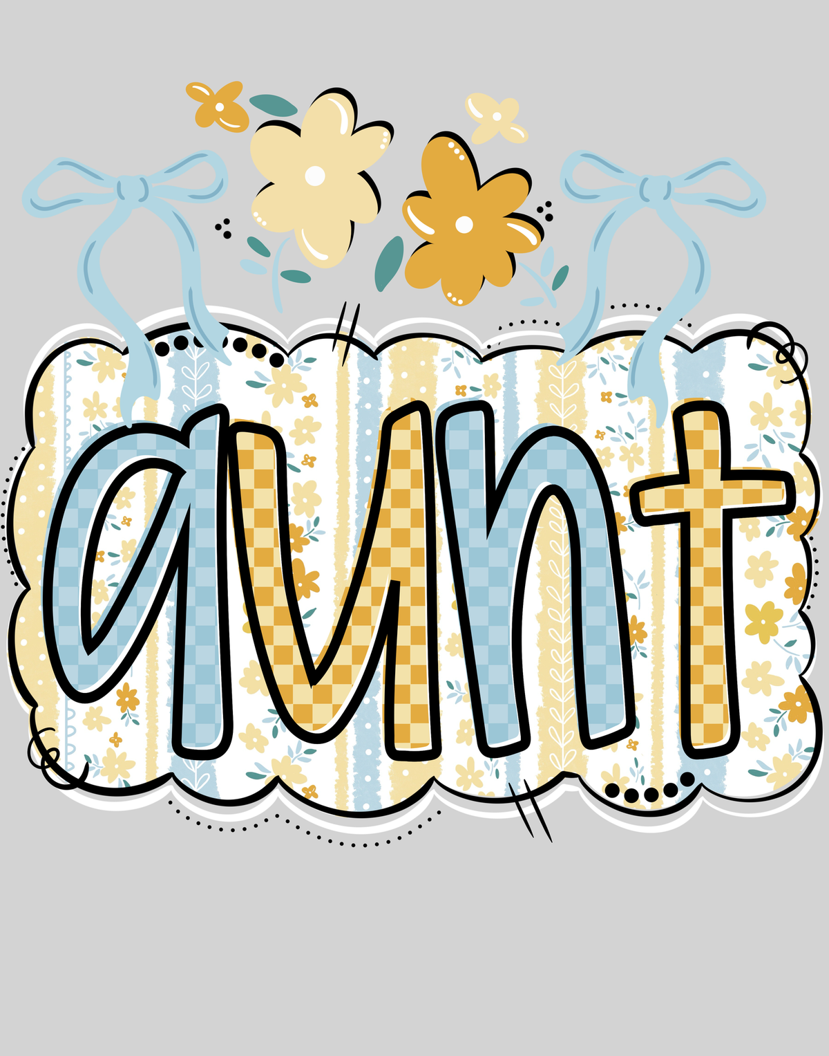Aunt — light grey display background