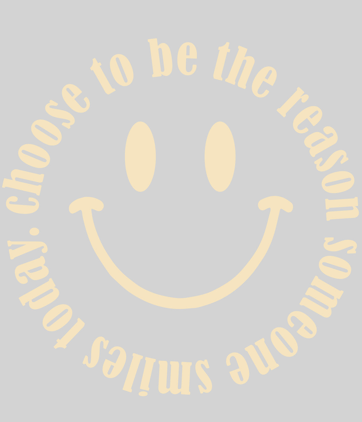 Someone Smiles - yellow — light grey display background