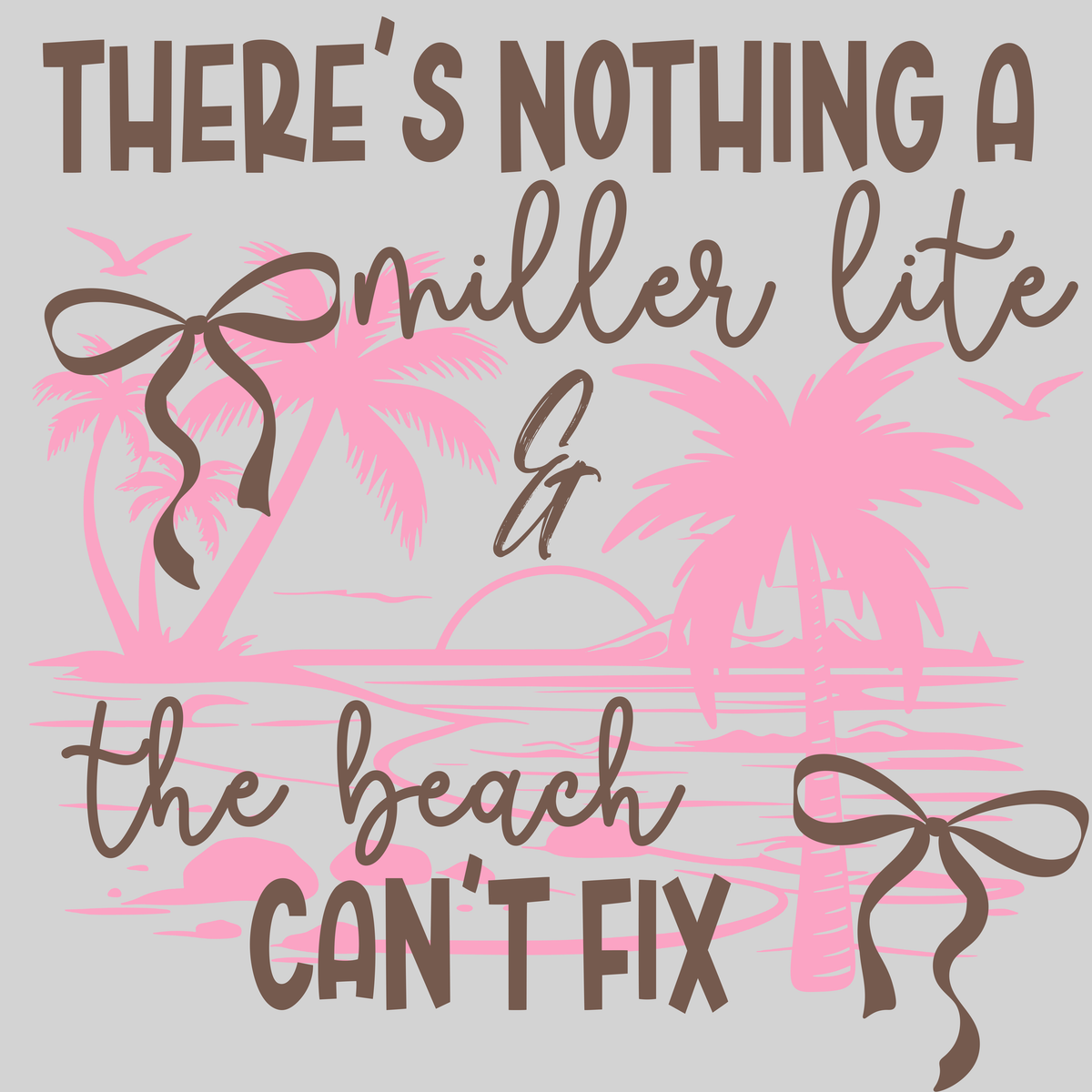 Miller Lite & The Beach — light grey display background