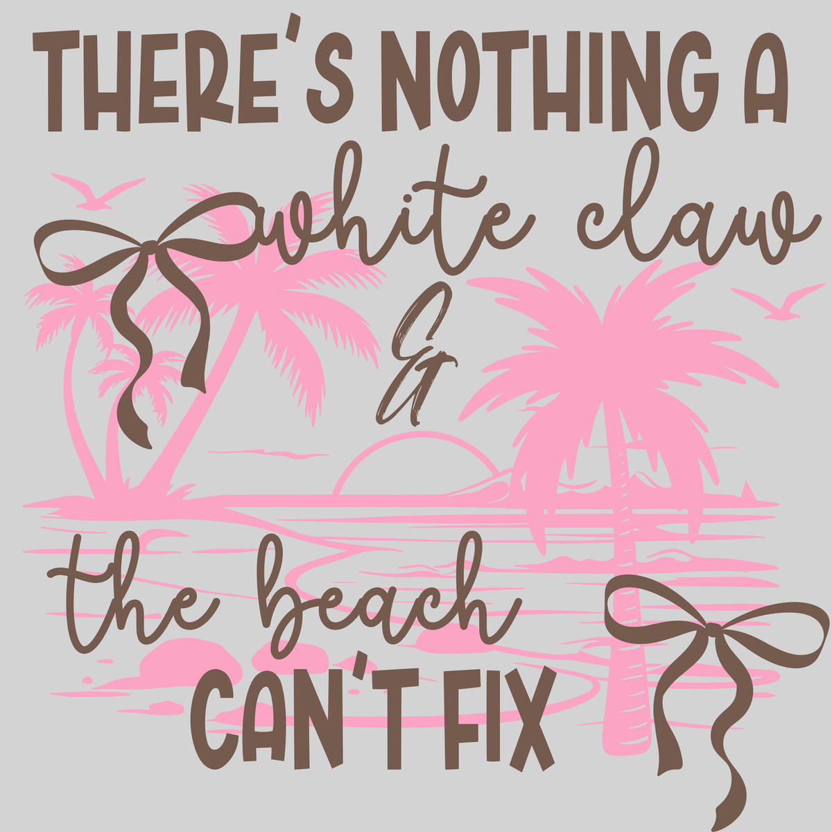 White Claw & The Beach — light grey display background