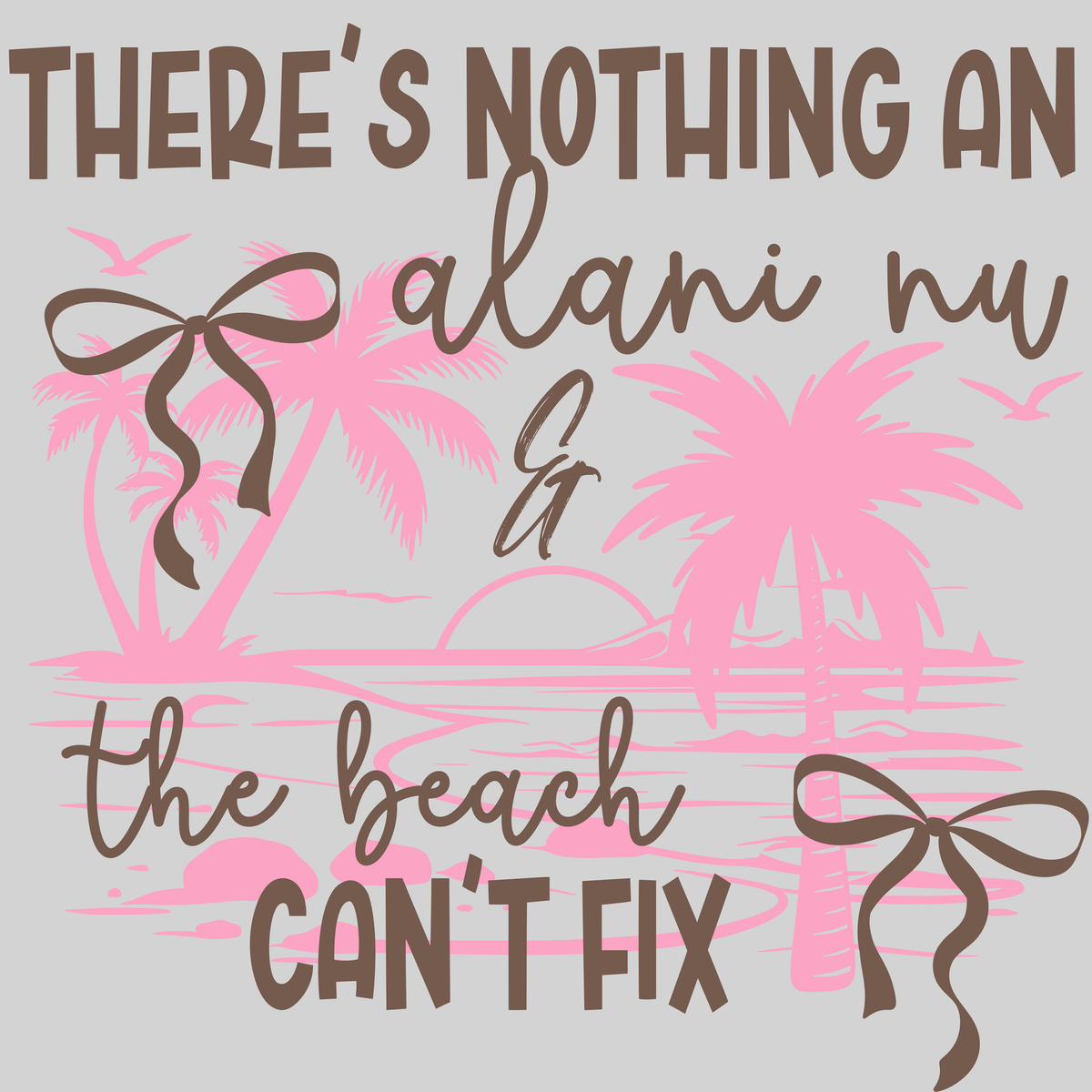Alani & The Beach — light grey display background