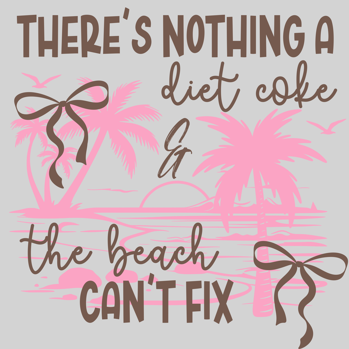 Diet Coke & The Beach — light grey display background