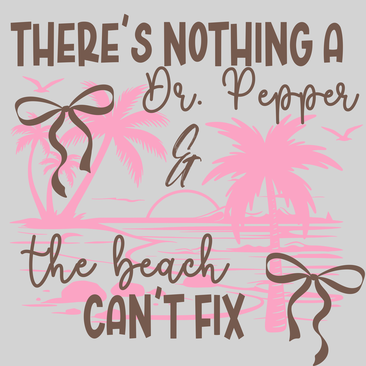 Dr Pepper & The Beach — light grey display background