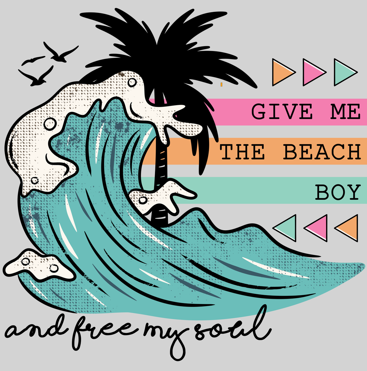 Give Me The Beach — light grey display background