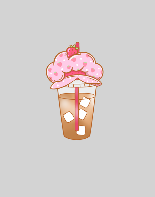 Running on Strawberry Shortcake Pocket — light grey display background