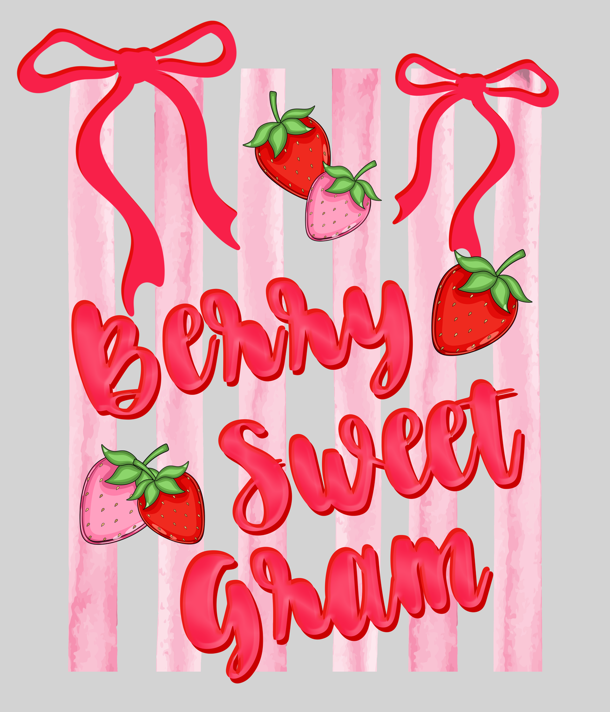 Berry Sweet Gram — light grey display background