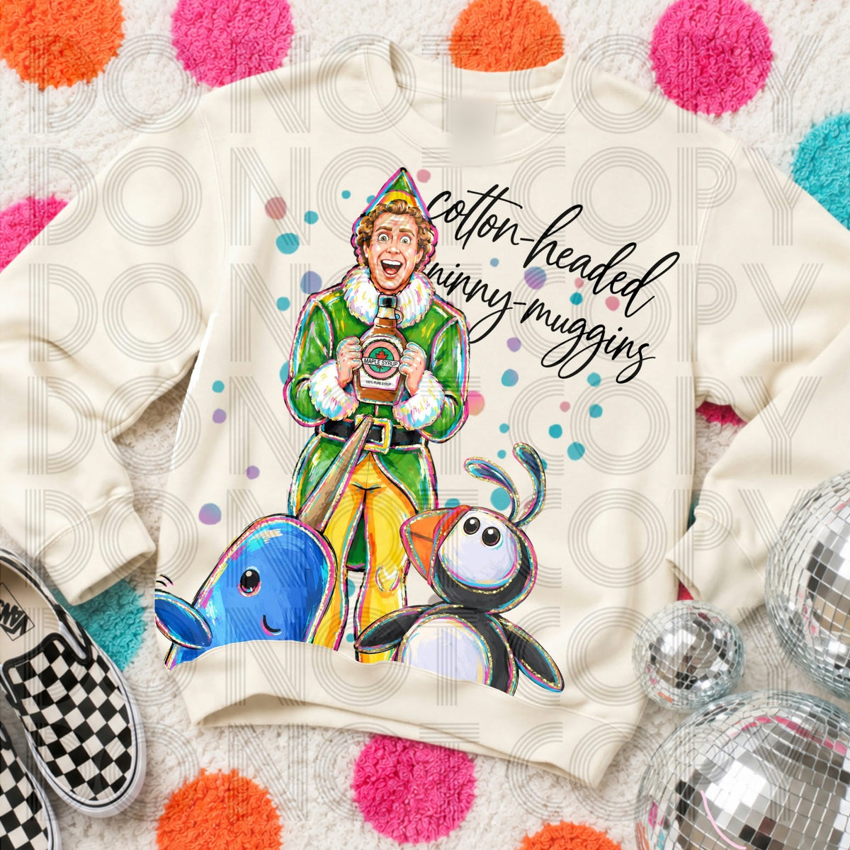 Original product mockup with garment brand tag blurred