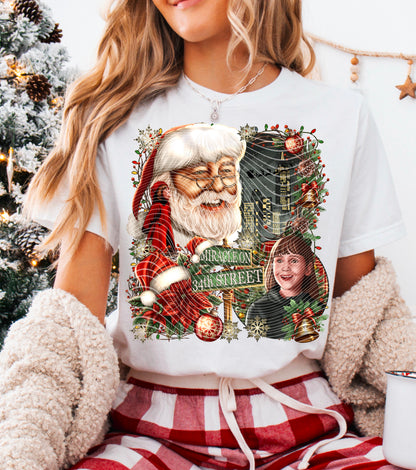 Miracle on 34th Streett – Vintage Santa Collage – Design 63 DTF transfer shown on a garment