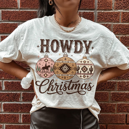 Howdy Christmas – Western Ornaments printed garment design preview