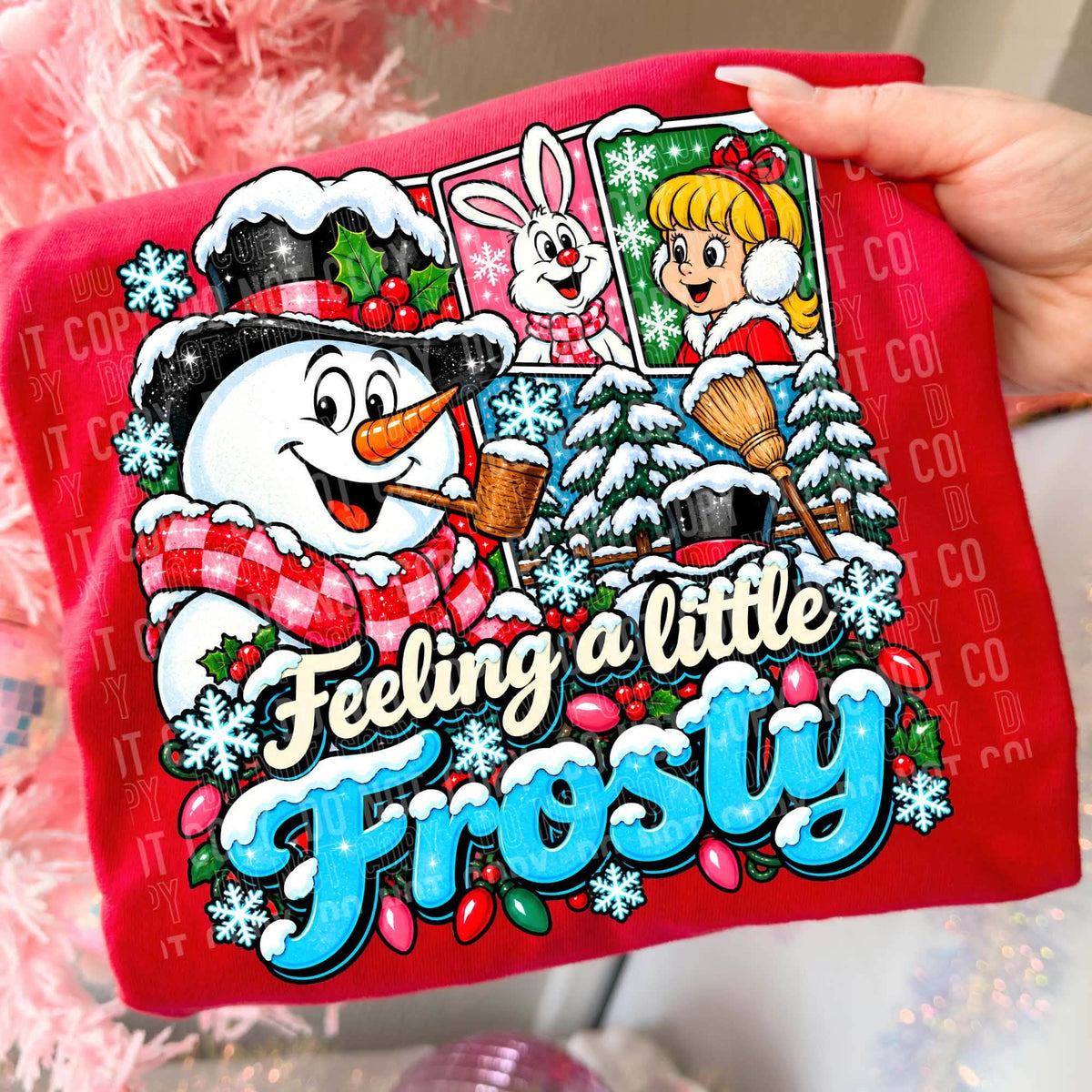 Feeling a Little Frosty Retro Christmas Snowman image mockup