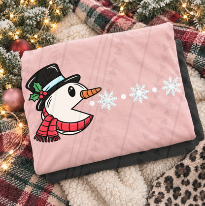 Snowman Pac Snacks printed garment design preview