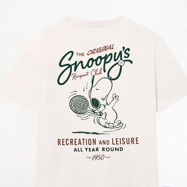 Snoopy Racquet Club Peanuts tennis DTF transfer