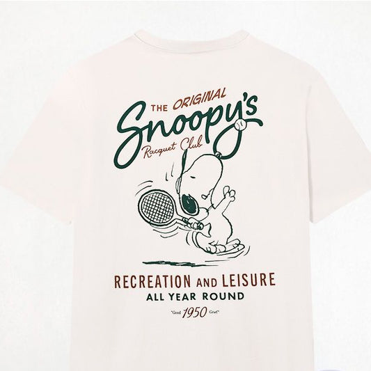 Snoopy Racquet Club Peanuts tennis DTF transfer