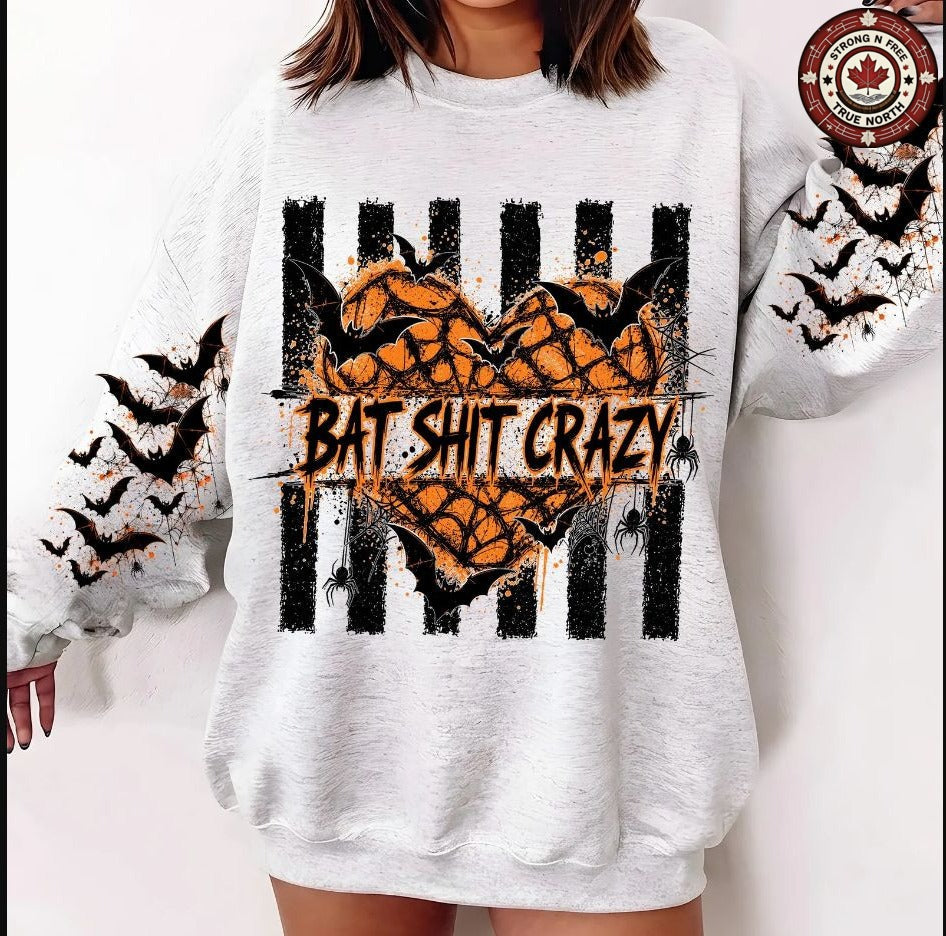 Bat Shit Crazy Halloween ready-to-press DTF transfer photo 3