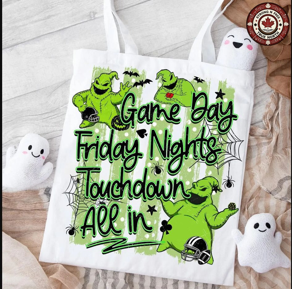 Spooky Football Green Monster ready-to-press DTF transfer photo 4