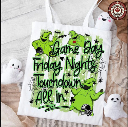 Spooky Football Green Monster ready-to-press DTF transfer photo 4