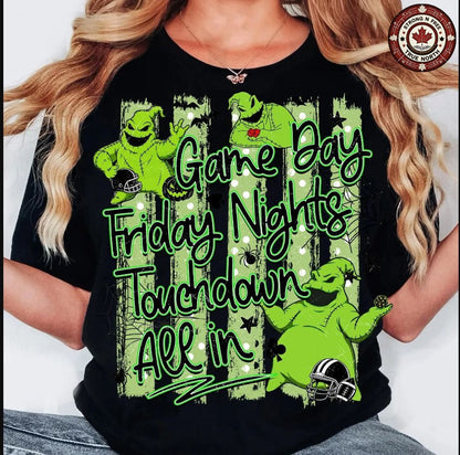 Spooky Football Green Monster ready-to-press DTF transfer photo 6