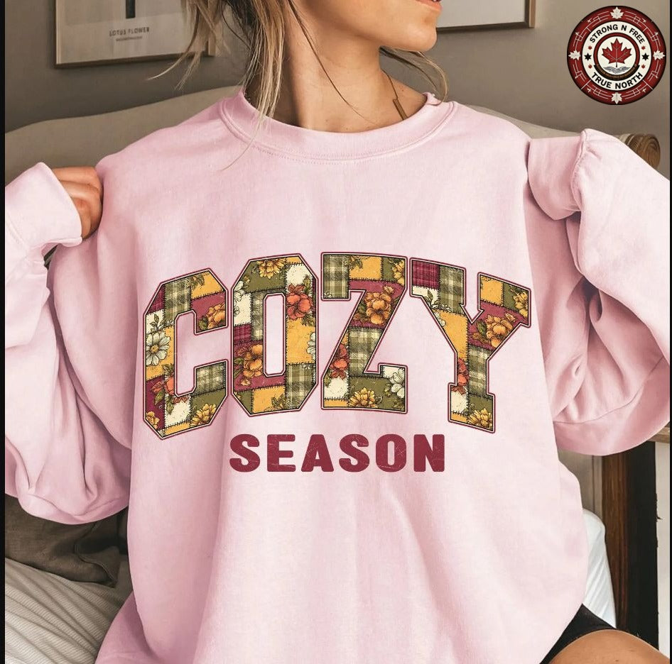 Retro Floral Cozy Season ready-to-press DTF transfer photo 2