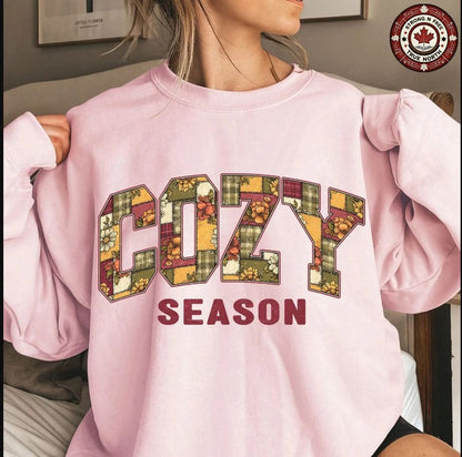 Retro Floral Cozy Season ready-to-press DTF transfer photo 2
