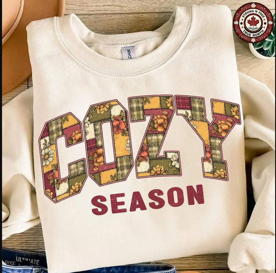 Retro Floral Cozy Season ready-to-press DTF transfer photo 3