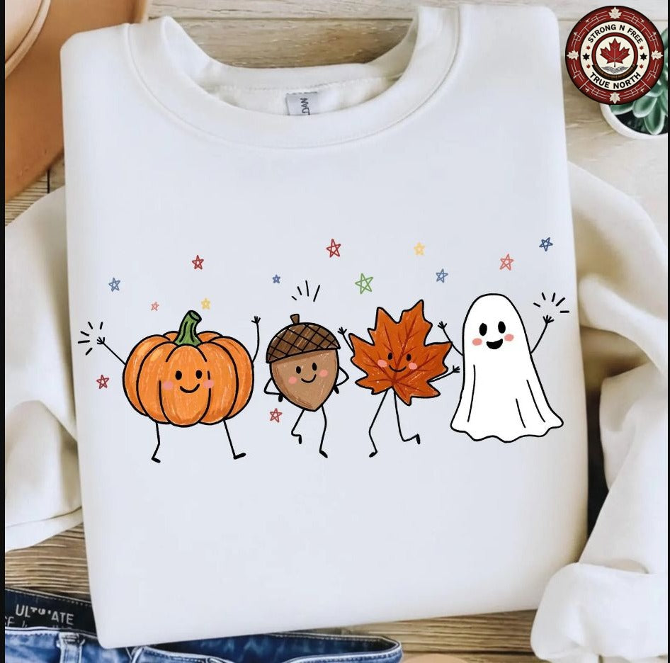 Hello Autumn Doodle Friends ready-to-press DTF transfer photo 1