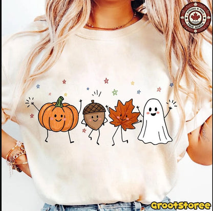 Hello Autumn Doodle Friends ready-to-press DTF transfer photo 2