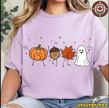 Hello Autumn Doodle Friends ready-to-press DTF transfer photo 3