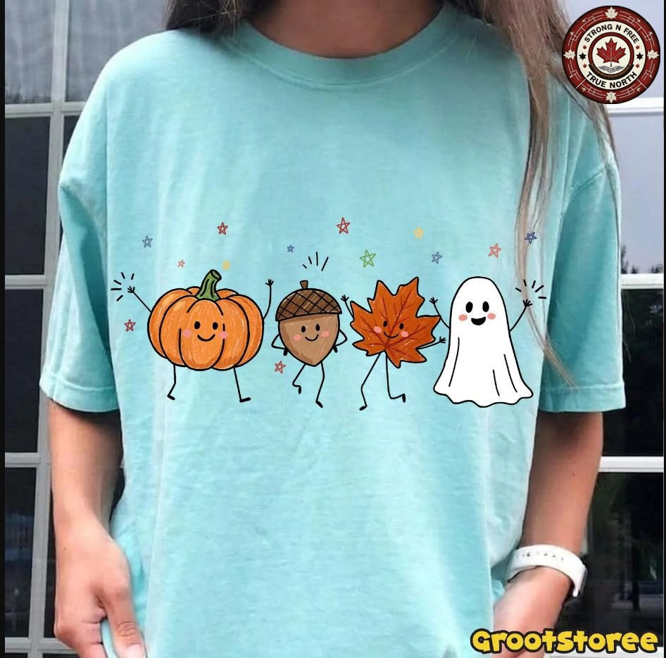Hello Autumn Doodle Friends ready-to-press DTF transfer photo 5