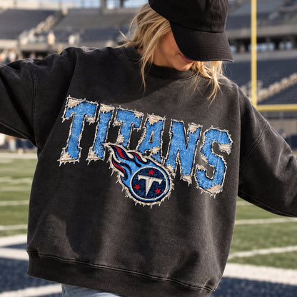 Design 29 – torn denim football DTF transfer mockup