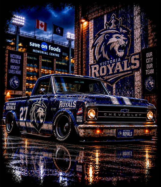 DTF Transfer Halftone - Victoria Royals Chevrolet C10 Pickup Truck