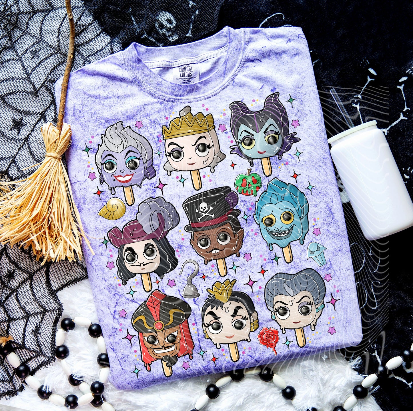 T-Shirt or Sweatshirt  Fall Halloween Popsicle Design Evil Villains