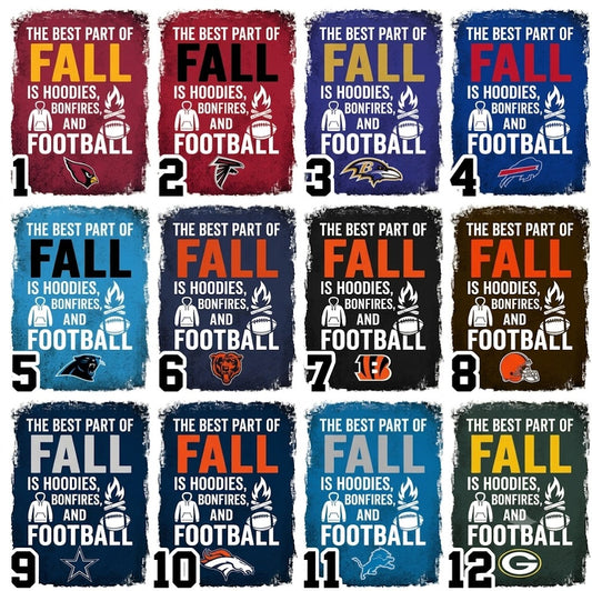 DTF Transfer 32 Best Part of Fall Football Teams Designs
