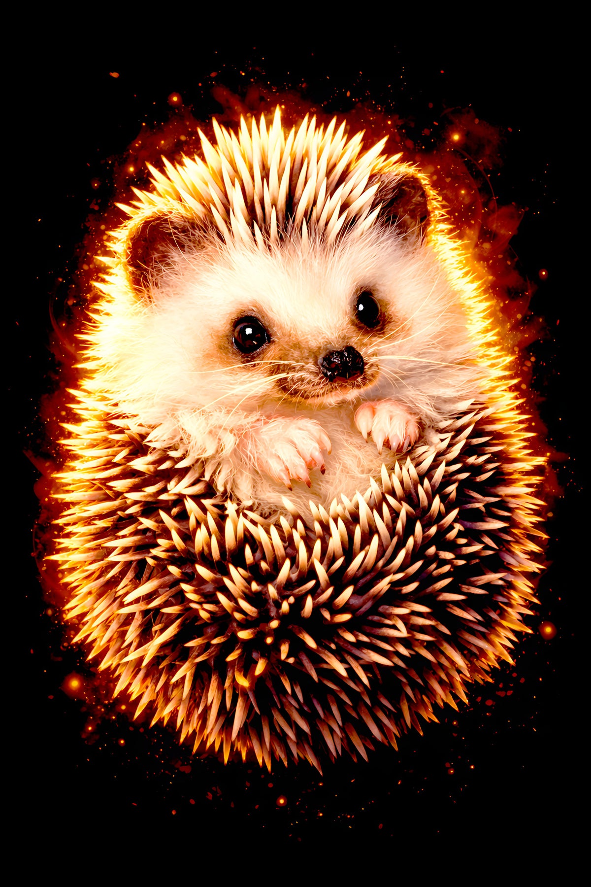 Little Hedgehog halftone DTF transfer artwork