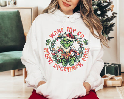 Sweatshirt - T-Shirt   Christmas Grinchy Wake Up .