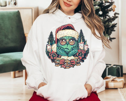 Sweatshirt - T-Shirt   Christmas Grinchy Face .