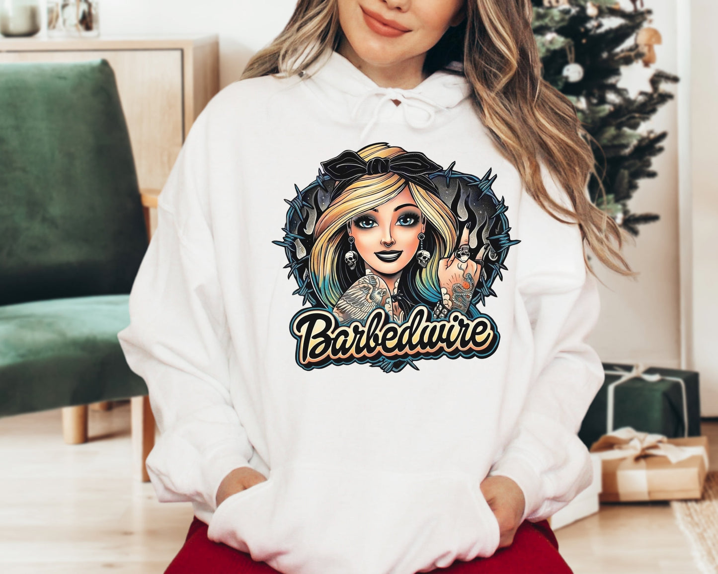 Sweatshirt - T-Shirt   Barbie Parody Barbedwire .