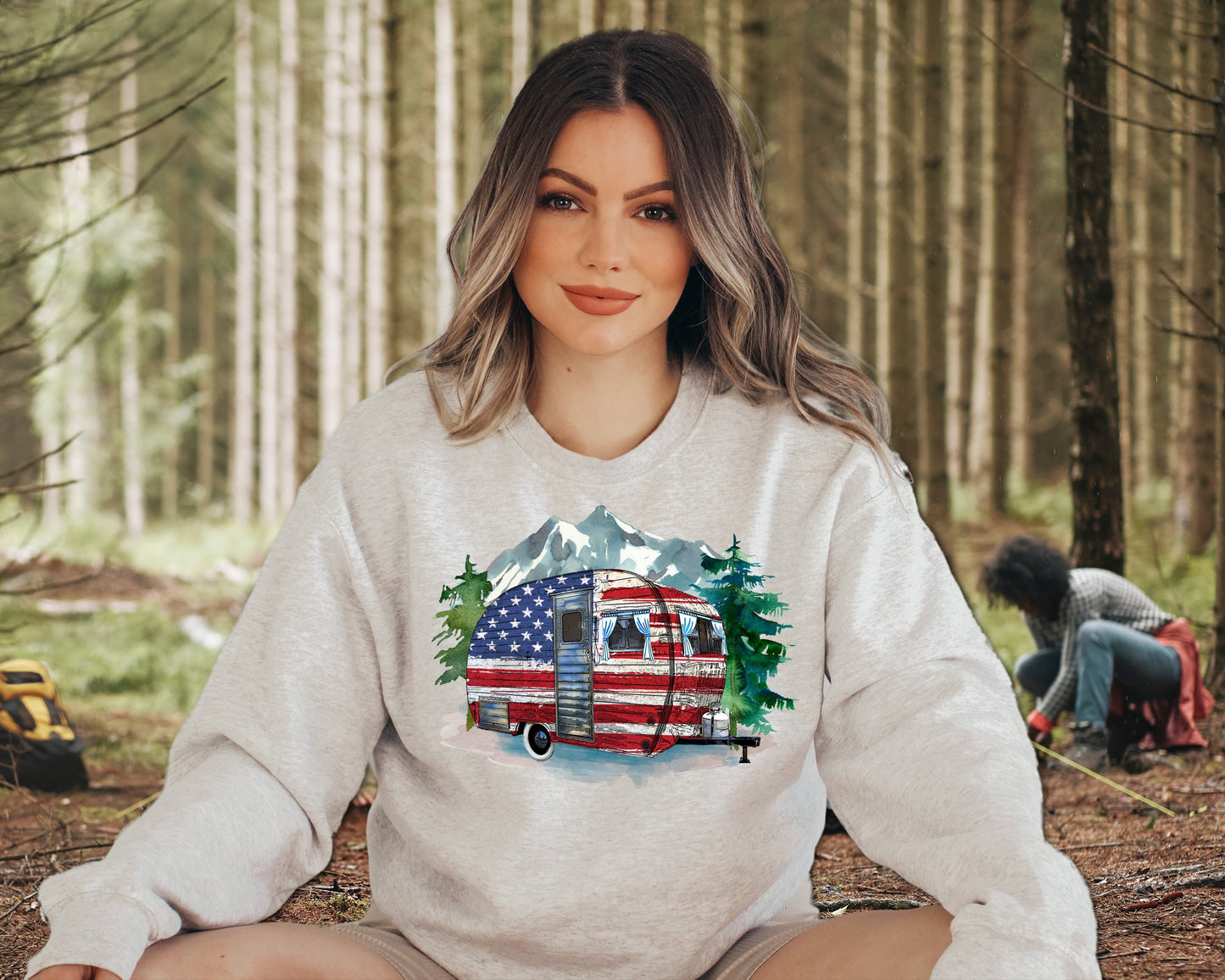 T-Shirt and or Sweatshirt Camping Trailer USA .