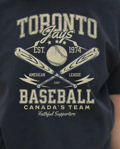 Vintage Blue J Summer Baseball T-Shirt or Sweatshirt - Classic Style .