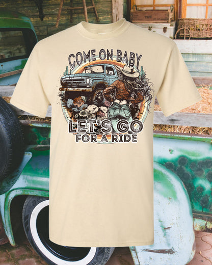 Ride in Style with Our Rustic Country T-Shirt and Sweatshirt Combo