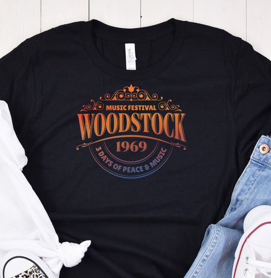 T-Shirt Or Sweatshirt WoodStock    - Can Switch Names .