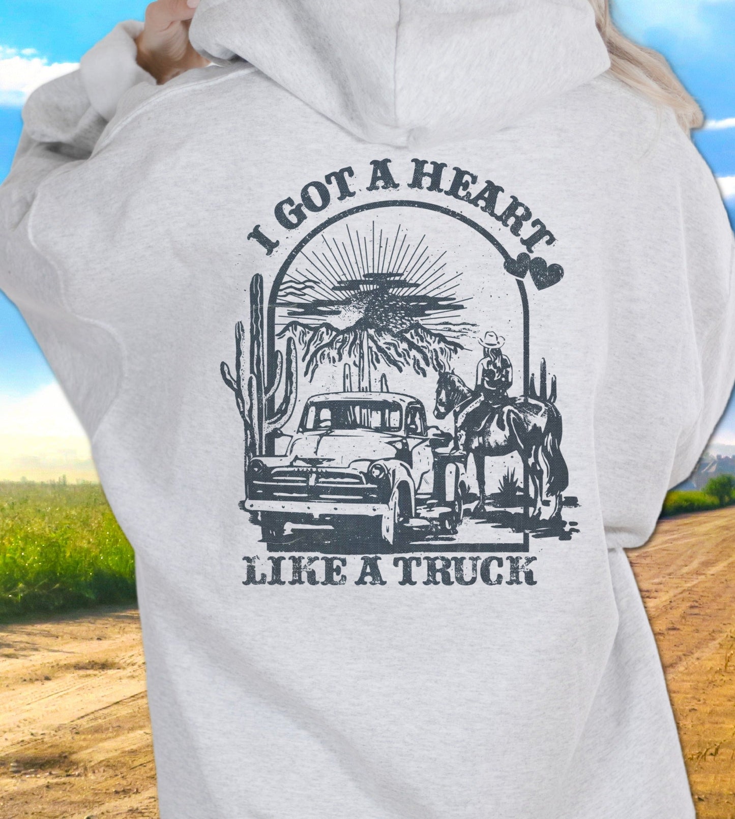 T-Shirt Or Sweatshirt Country Vintage Got A Heart Like A Truck Wilson .