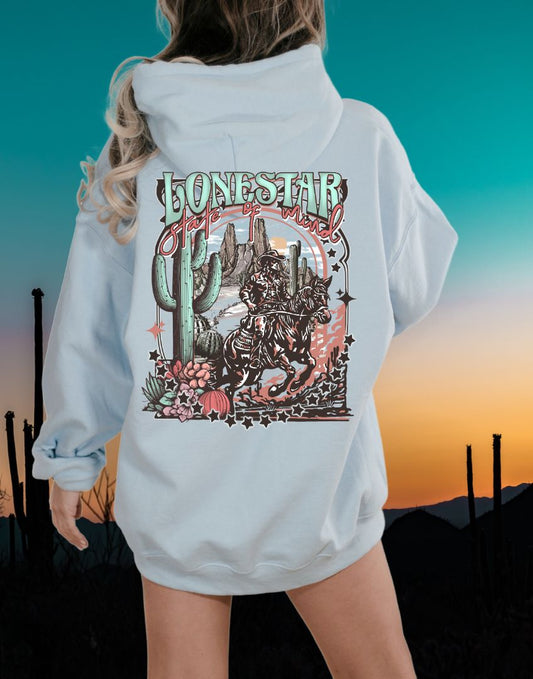 Country Lone Star State of Mind T-Shirt Sweatshirt - Rustic Style .