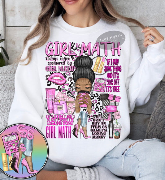Valentines Girl Jumbo Print Math Sweatshirt or T-Shirt - Stylish and Comfortable .