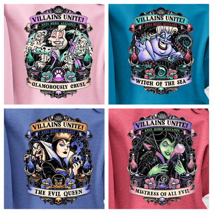 T-Shirt Or Sweatshirt The Villains 101 Style  Parody .