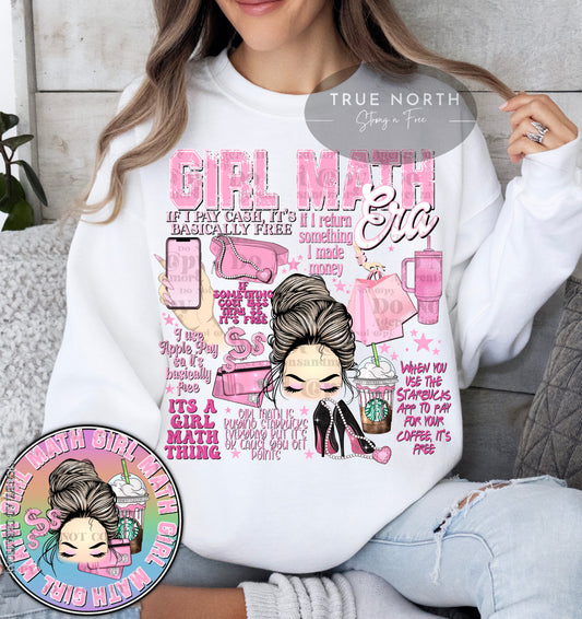 Sweatshirt T-Shirt Hoodies Valentines Girl Math Pink .